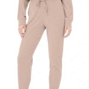 Alo Yoga Muse Sweatpant Joggers Ribbed Women Small Dusty Rose